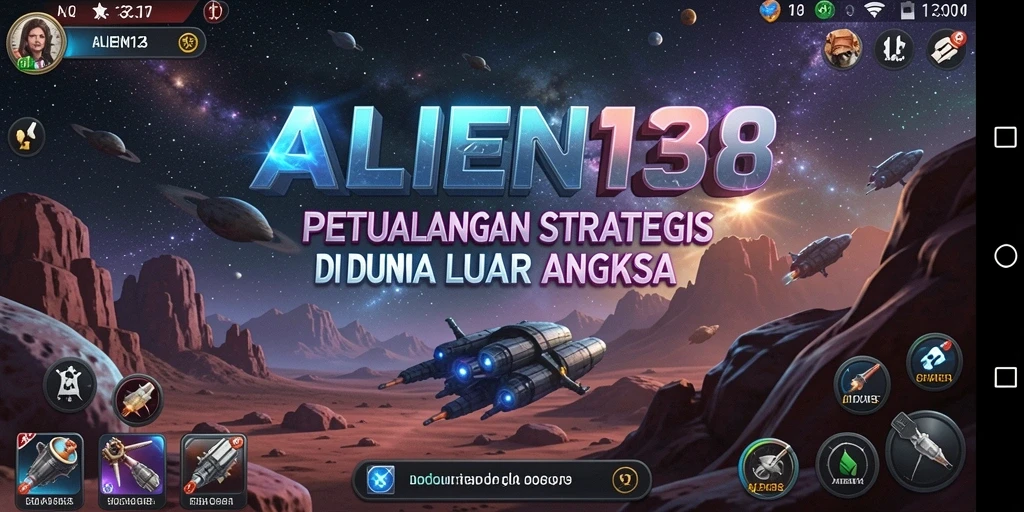 Tampilan luar angkasa yang menakjubkan dalam screenshot gameplay SLG.