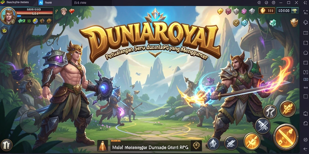 Tampilan gameplay DUNIAROYAL yang memukau dan penuh aksi.