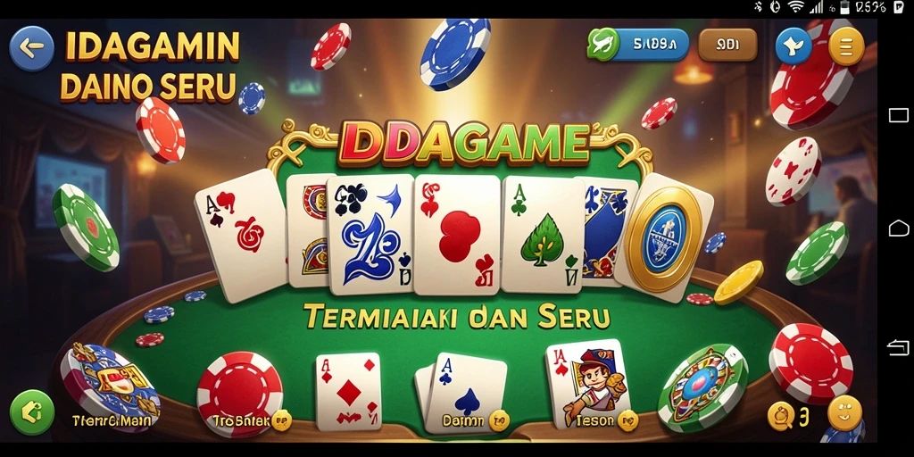 Screenshot gameplay Domino IDAGAME dengan aksi seru.