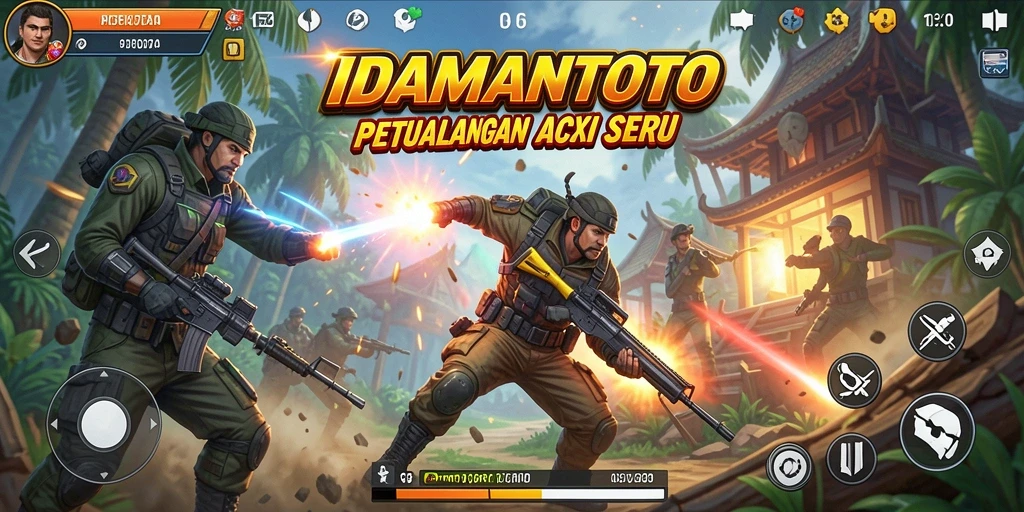 Tampilan gameplay menegangkan dari IDAMANTOTO dengan aksi yang memukau.