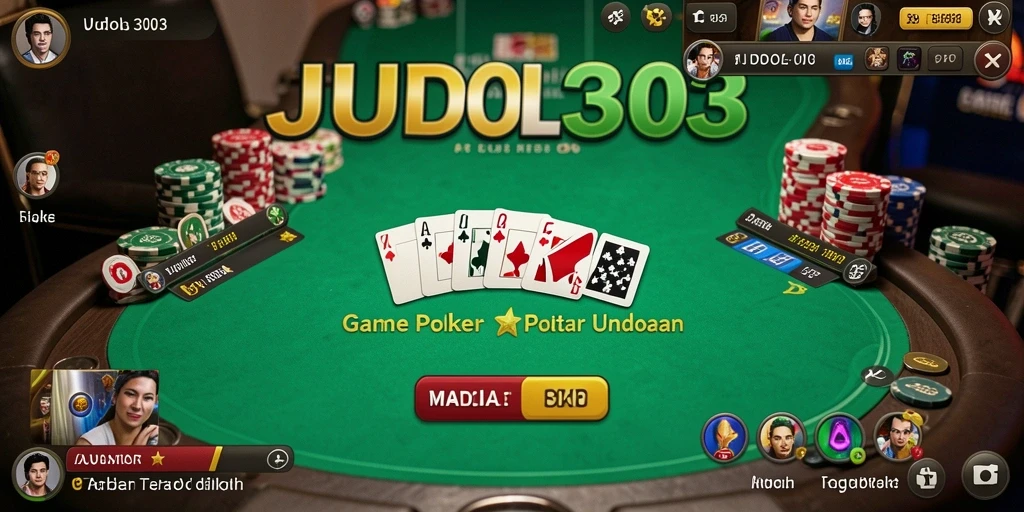 Tampilan gameplay seru dalam aplikasi Poker JUDOL303.