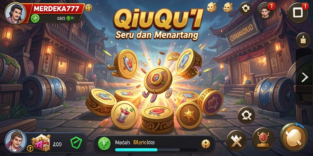 Tampilan gameplay seru dari MERDEKA777 dengan aksi kartu QiuQiu