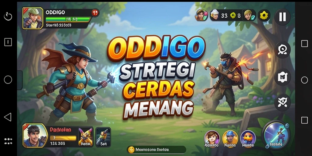 Skrinsut gameplay ODDIGO menunjukkan taktik pertempuran yang mendebarkan.