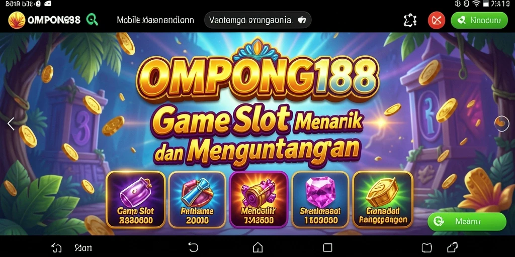 Tampilan menarik dari gameplay slot OMPONG188 yang mendebarkan.