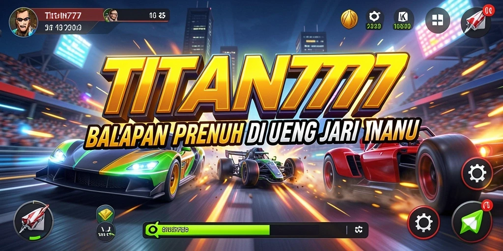 Tampilan gameplay menegangkan dalam balapan yang seru dan kompetitif.