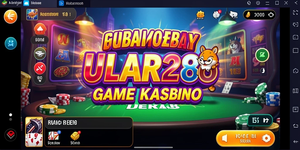 Screenshot gameplay ULAR288 yang menampilkan mesin slot kasino.